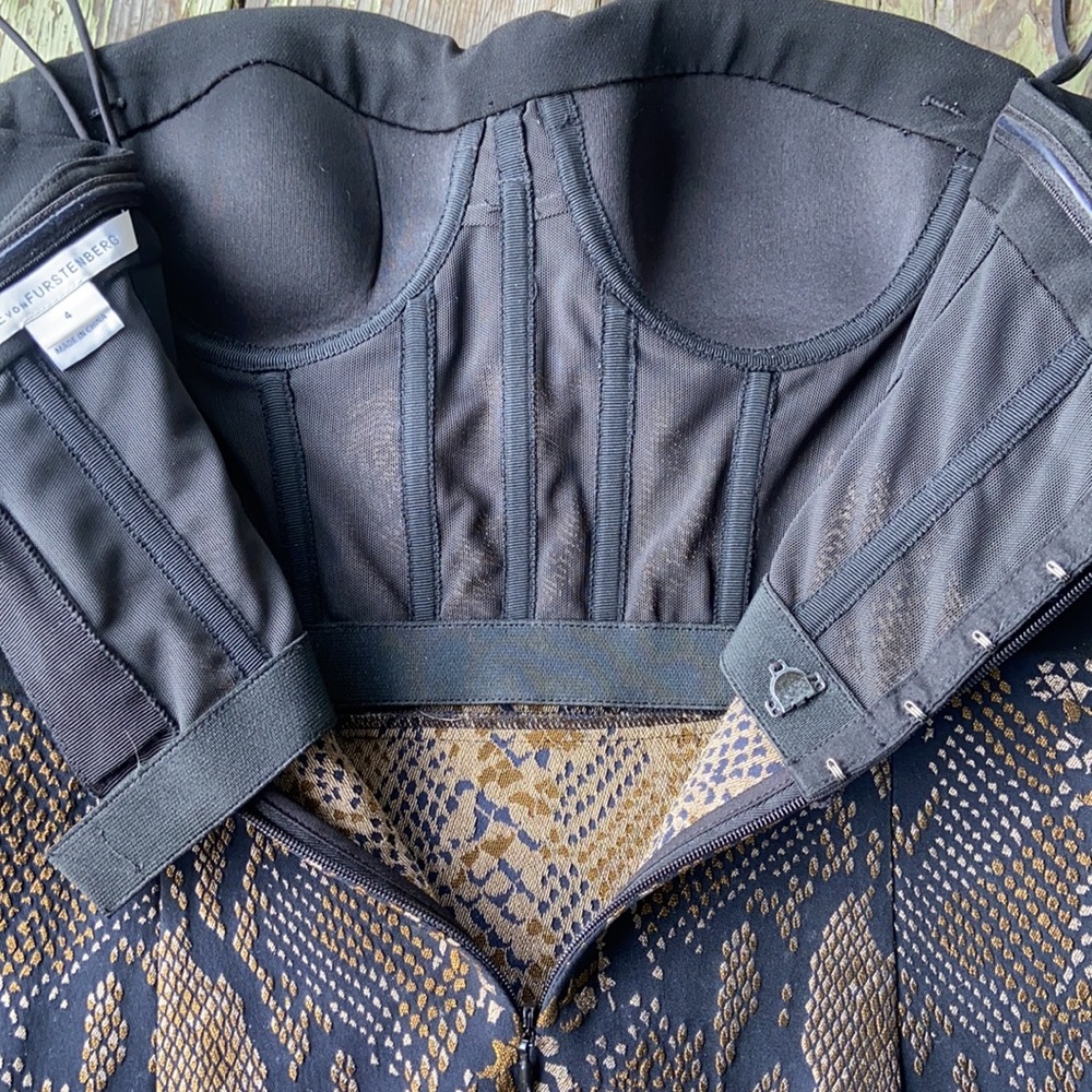 Diane Von Furstenberg Strapless Python Dress 4 - image 8